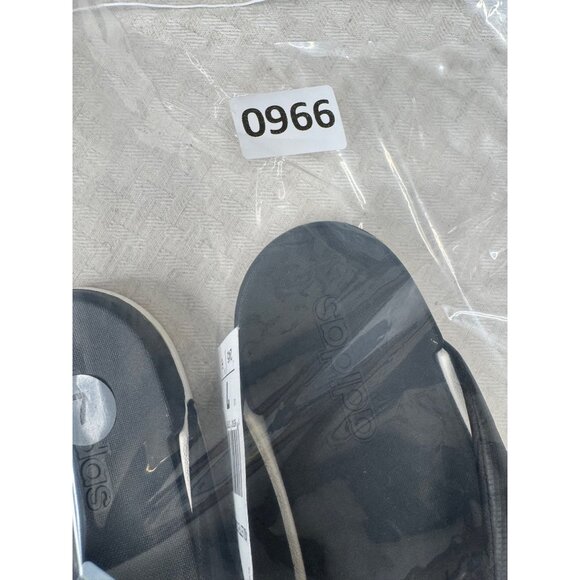 Adidas Adilette Comfort Flip Flops Mens Size 7 Black & White Synthetic Material - Picture 7 of 7